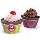 Forma para Cupcake ULTRAFEST Marrom Dupla Face - 12 unidades